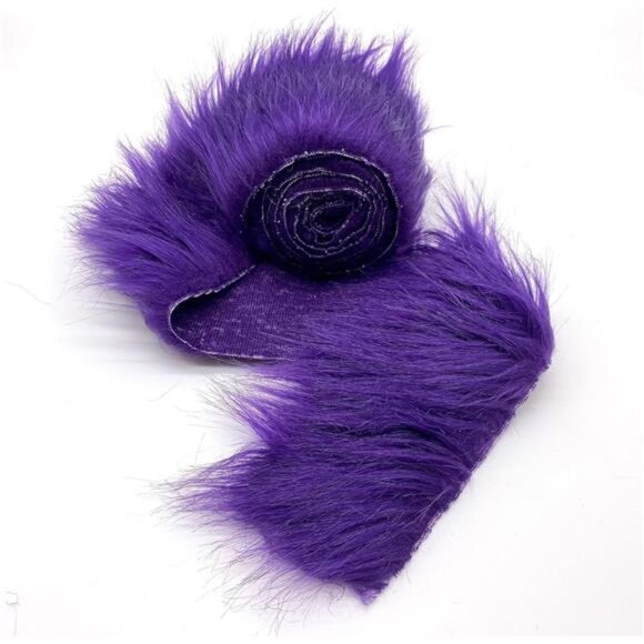 Craft Faux Fur Fabric Pre Cut Rolls - 2"x60" Fur Ribbon Faux Mohair Fabric Fur - Picture 6 of 7